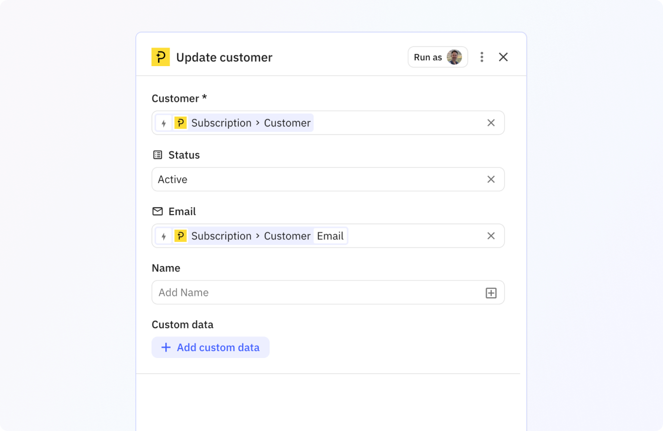 Preview of Update any data in Paddle by integrating update steps in your workflow