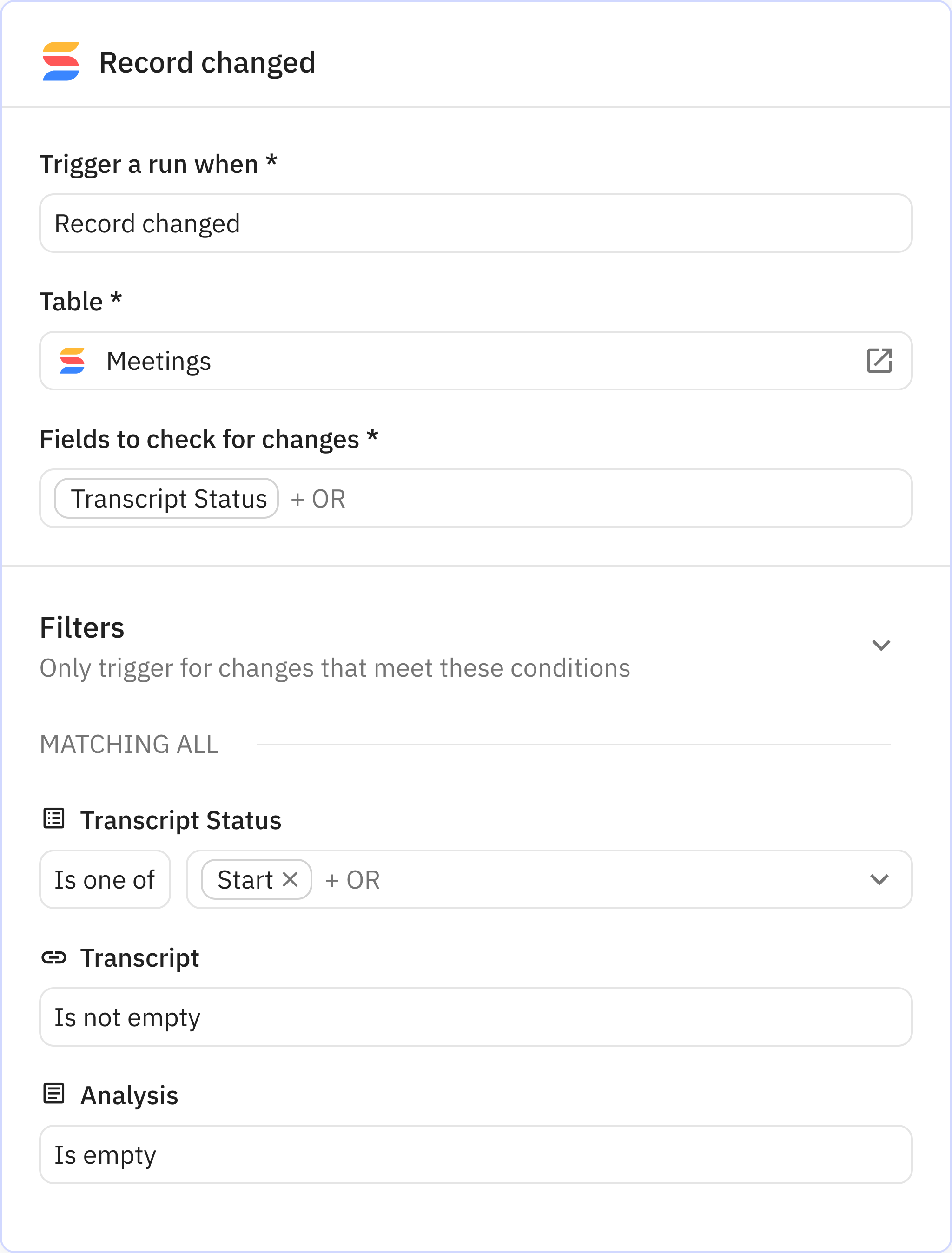 Relay.app screenshot of: Record changed