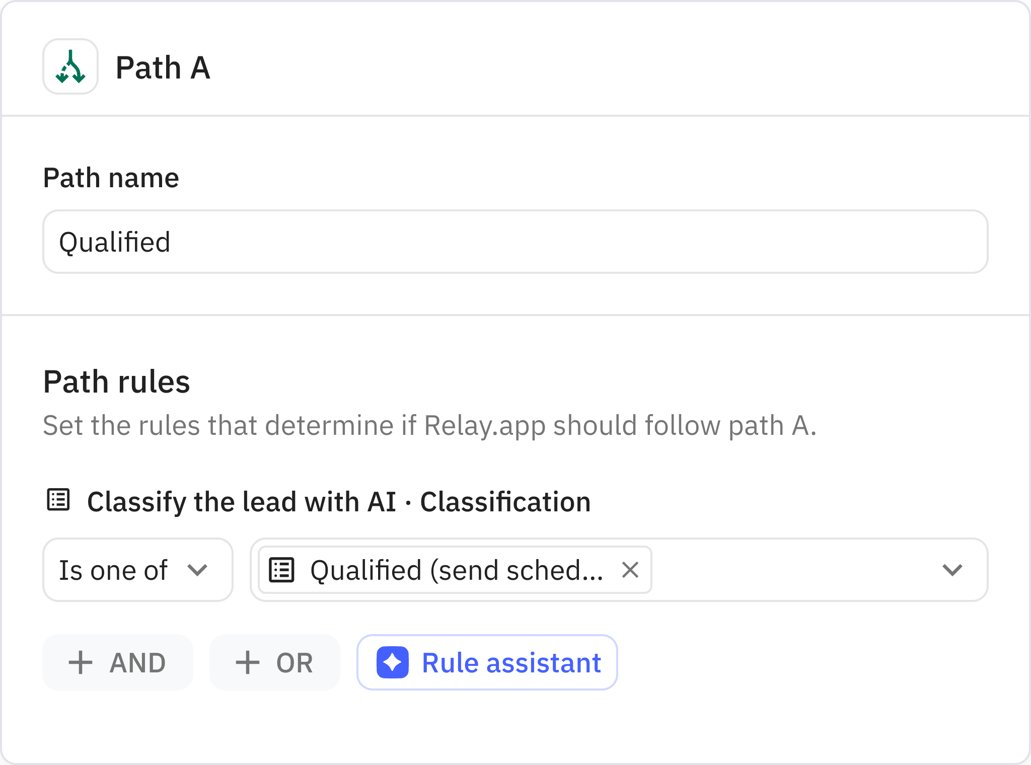 Relay.app screenshot of: Qualified