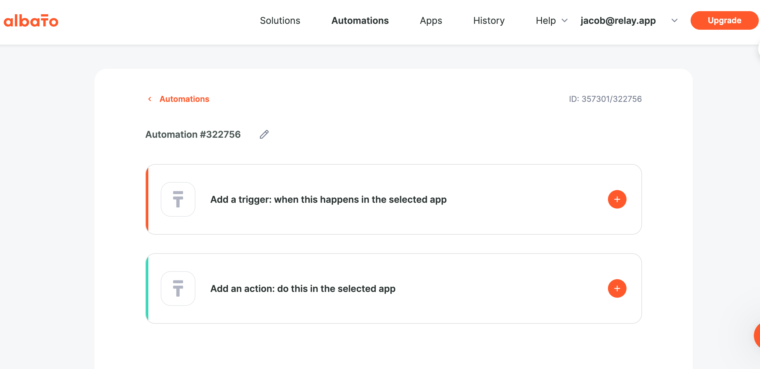 The simple workflow builder in Albato