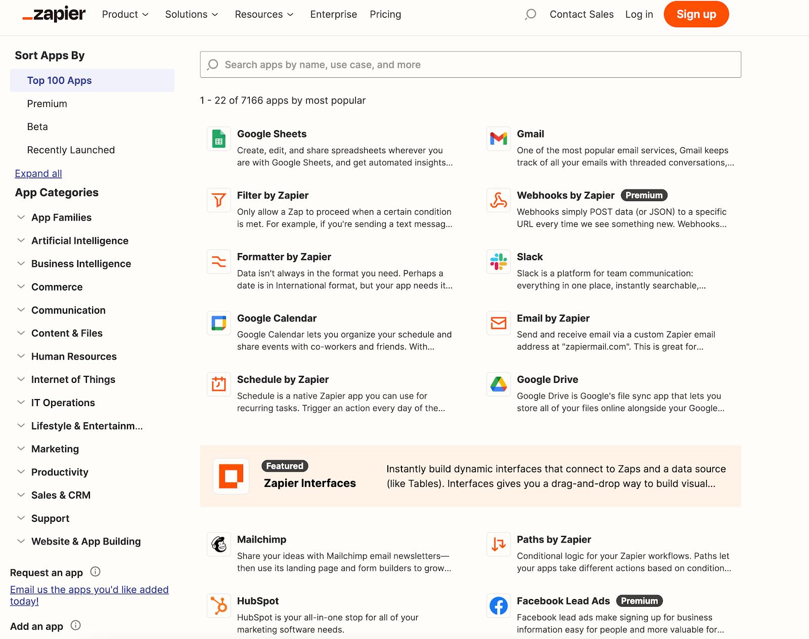 Zapier's integrations
