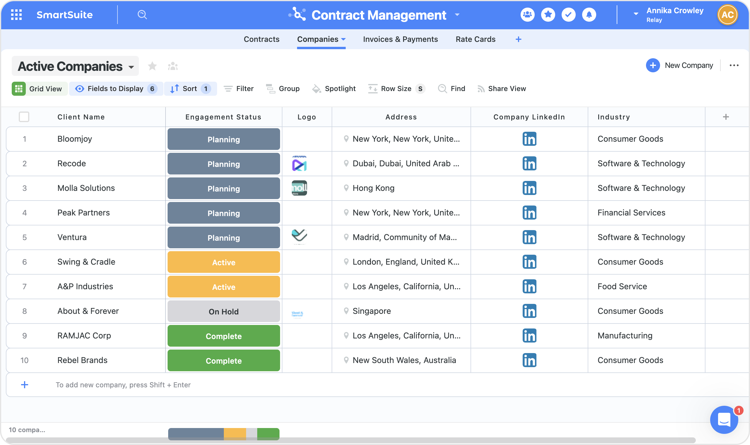 SmartSuite database