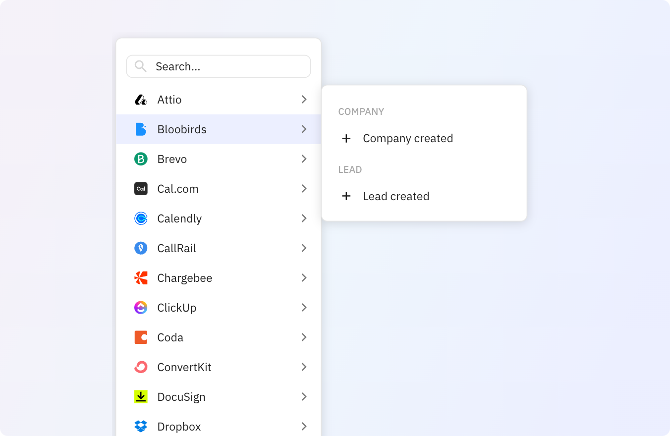 Use Relay.app's Bloobirds integrations to trigger actions across your apps