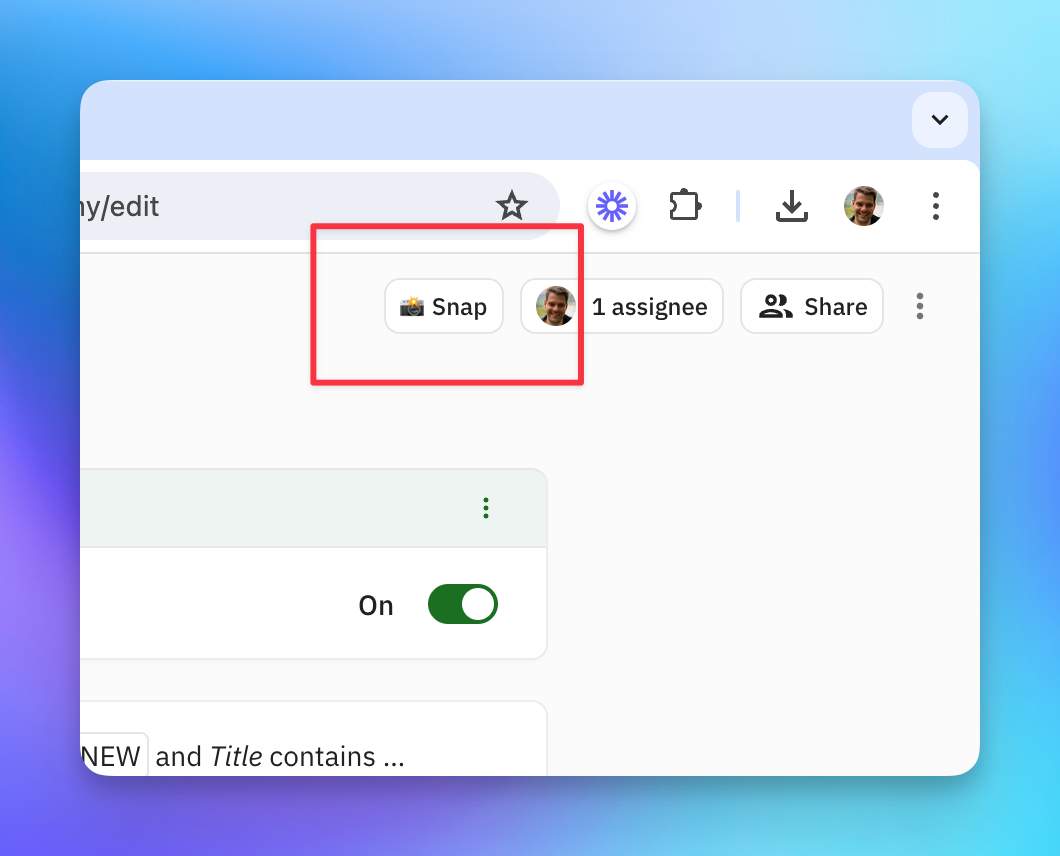 Relay.snap lets you create a shareable screenshot of your workflow that you can easily annotate