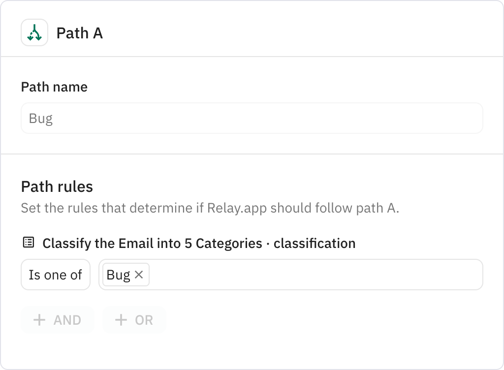 Relay.app screenshot of: Bug