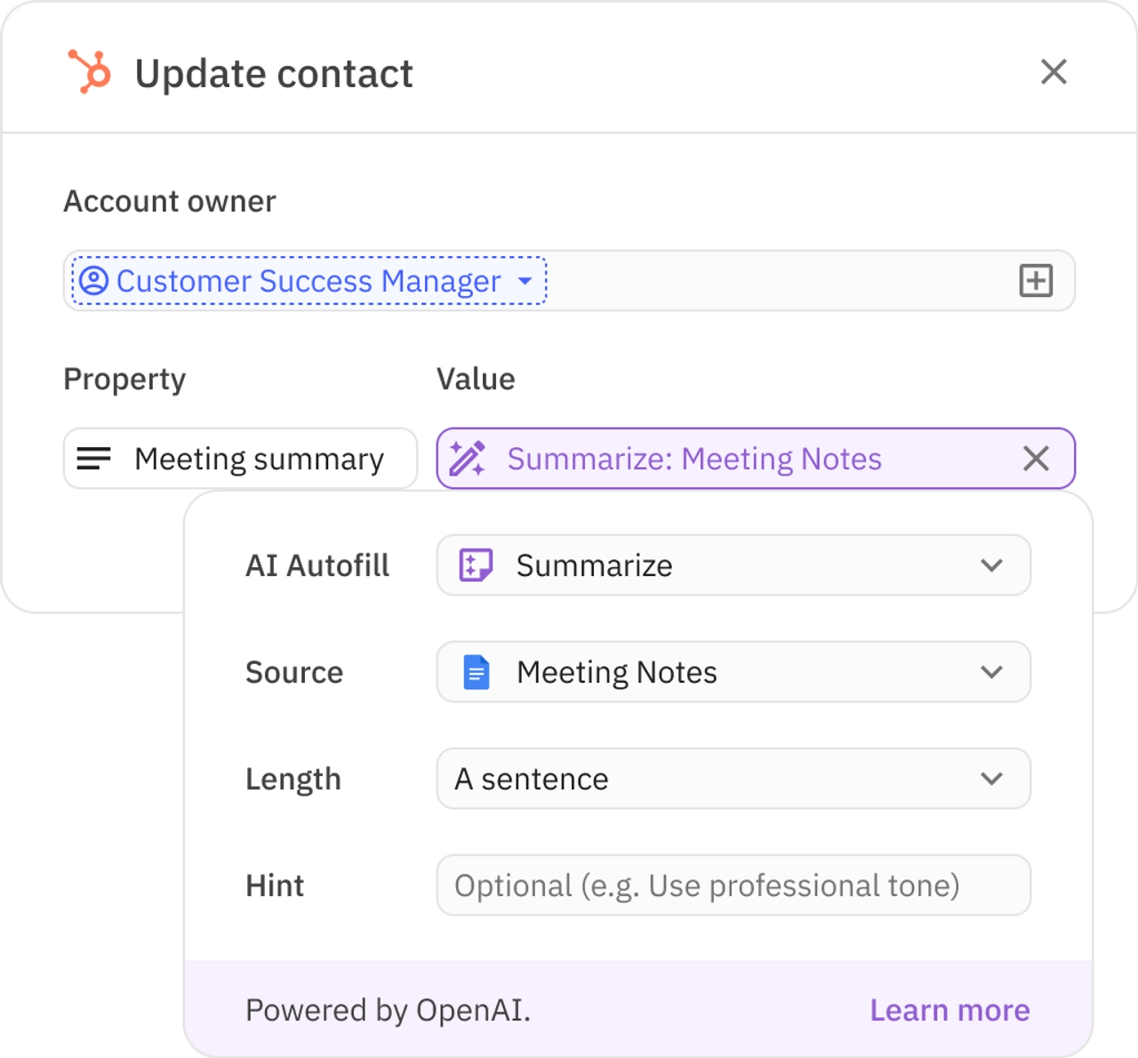 AI summary with Hubspot in Relay.app