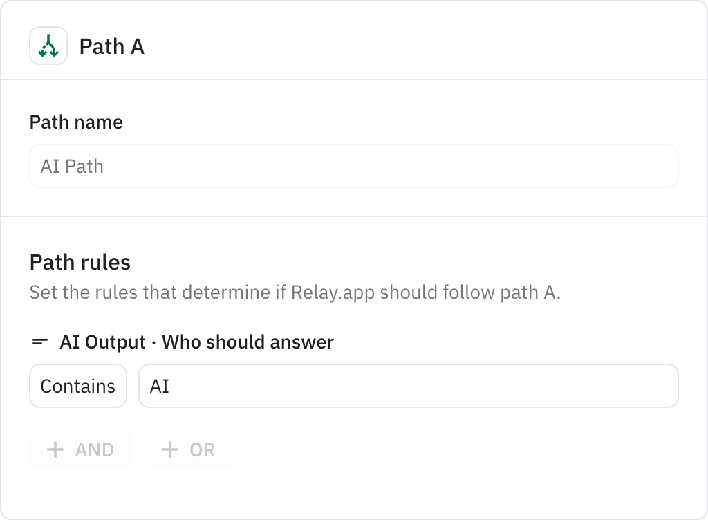 Relay.app screenshot of: AI Path