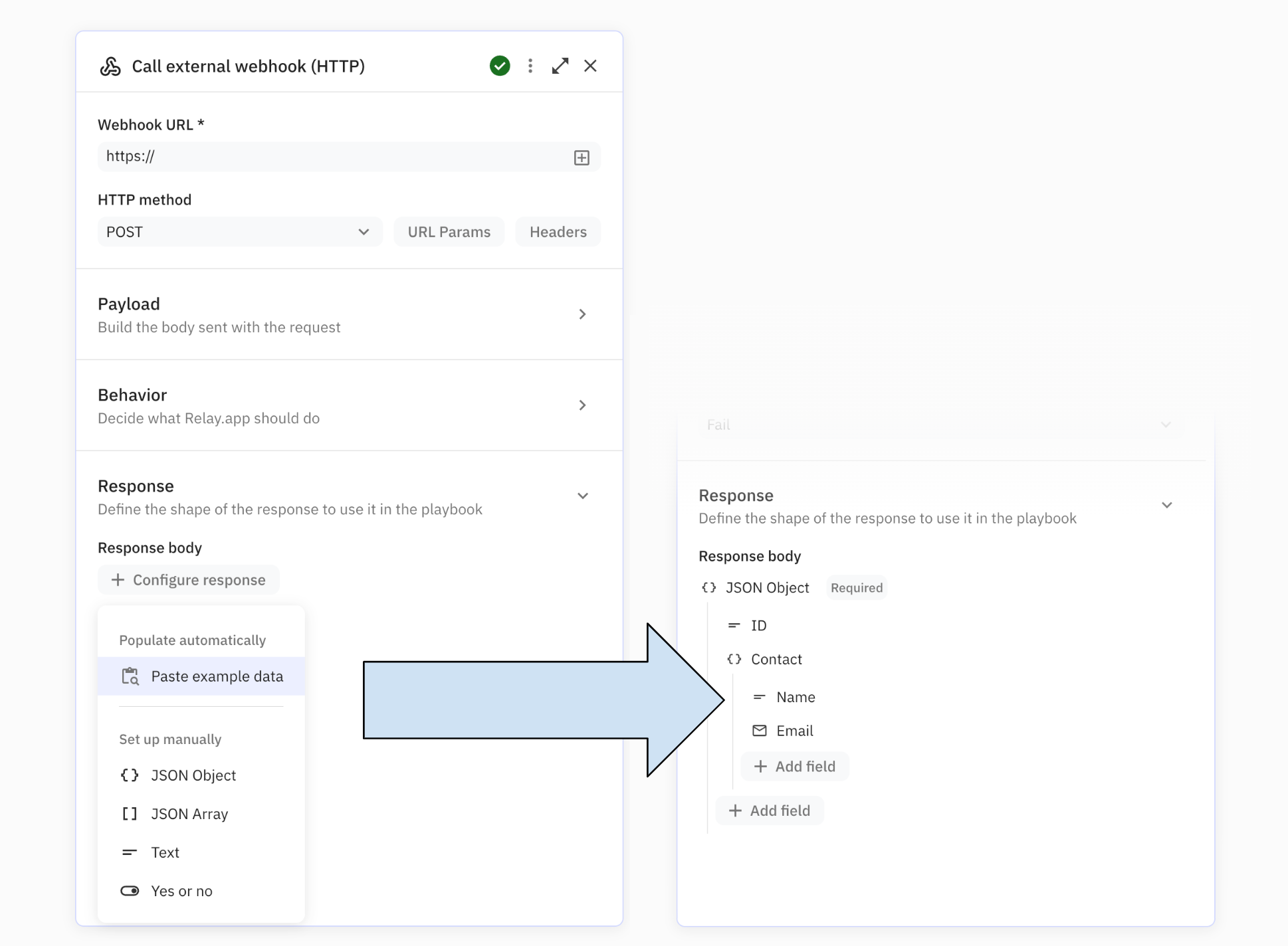 You can now use the server response from webhook requests in Relay.app