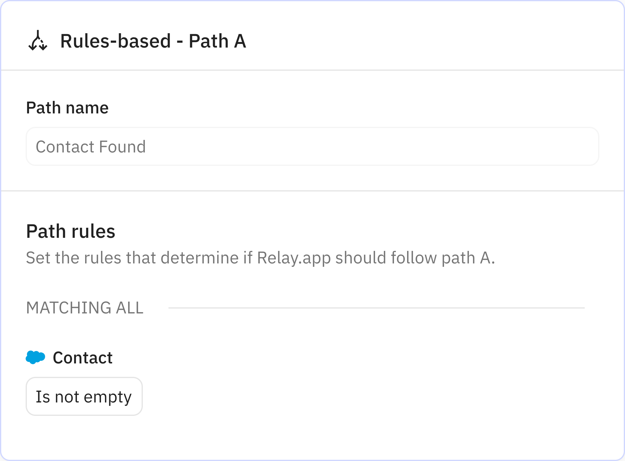 Relay.app screenshot of: Contact Found