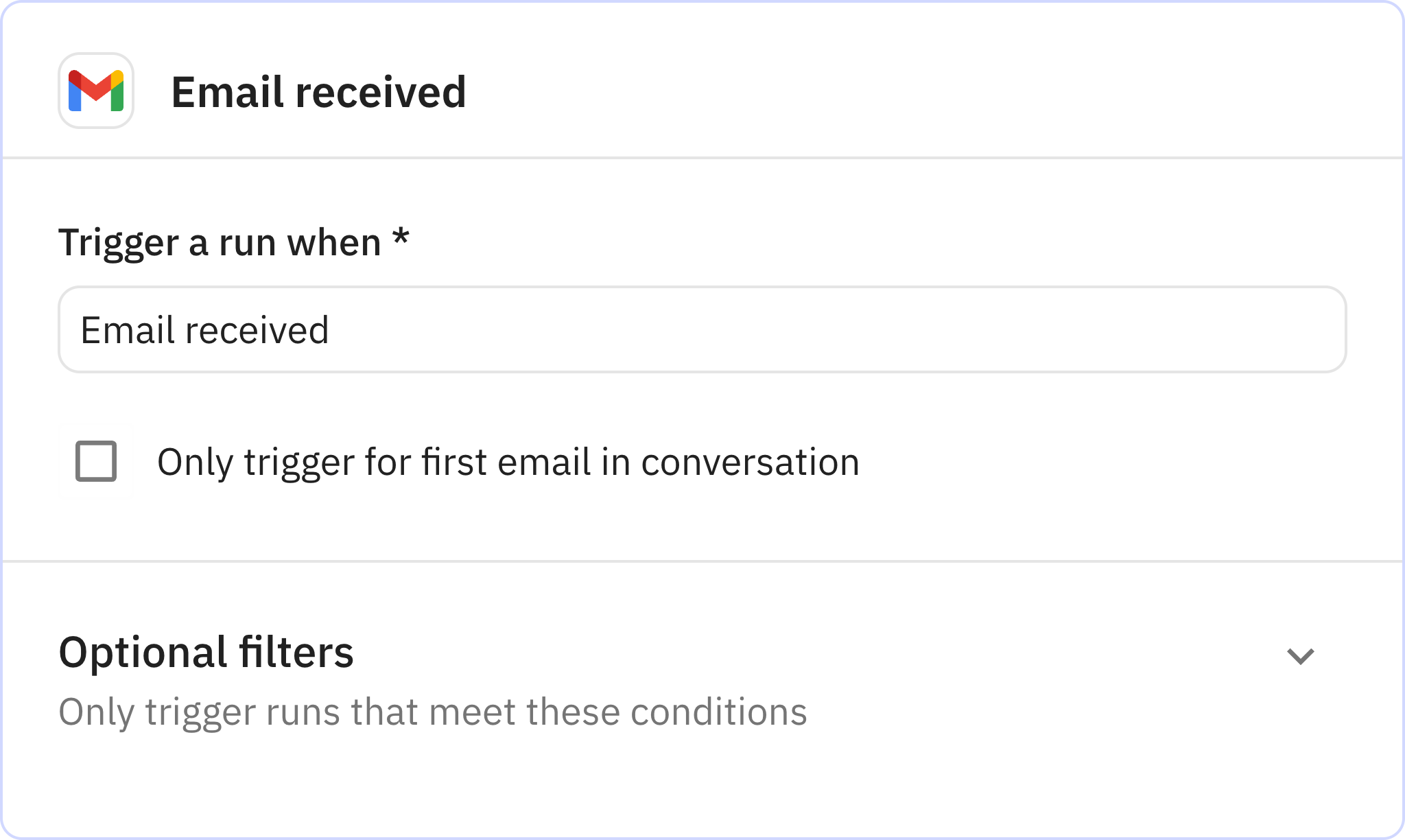 Relay.app screenshot of: Email received