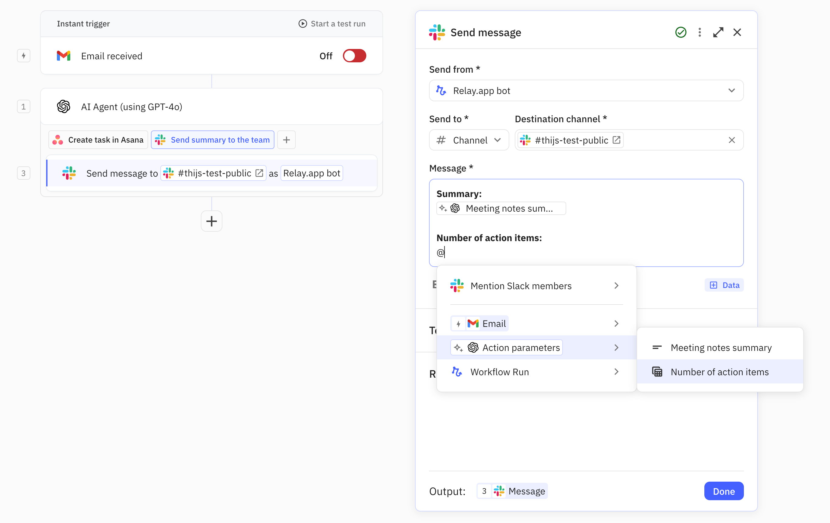 Adding the step for the second Action
