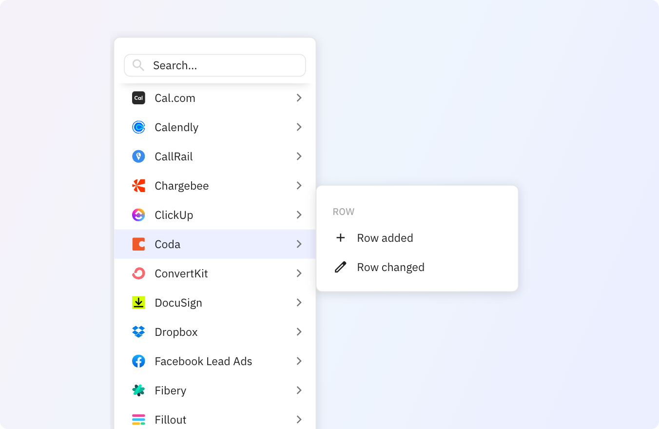 Use Relay.app's Coda integrations to trigger actions across your apps