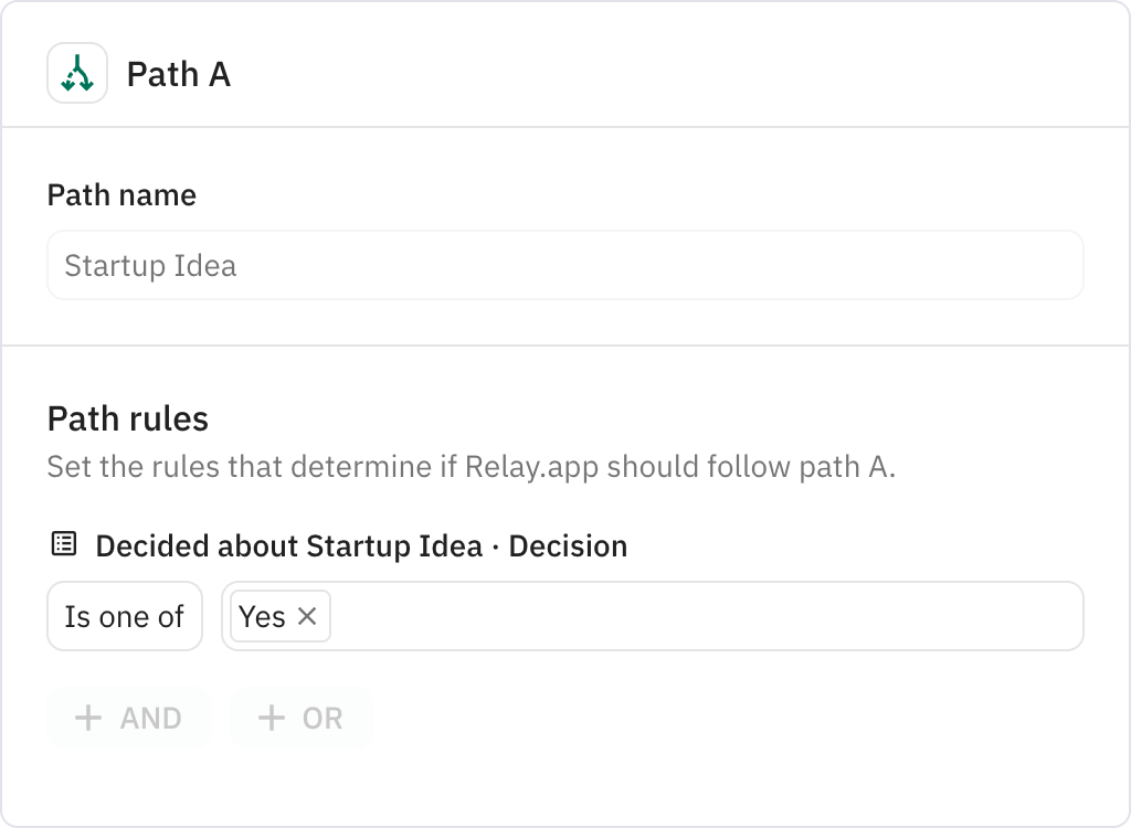 Relay.app screenshot of: Startup Idea