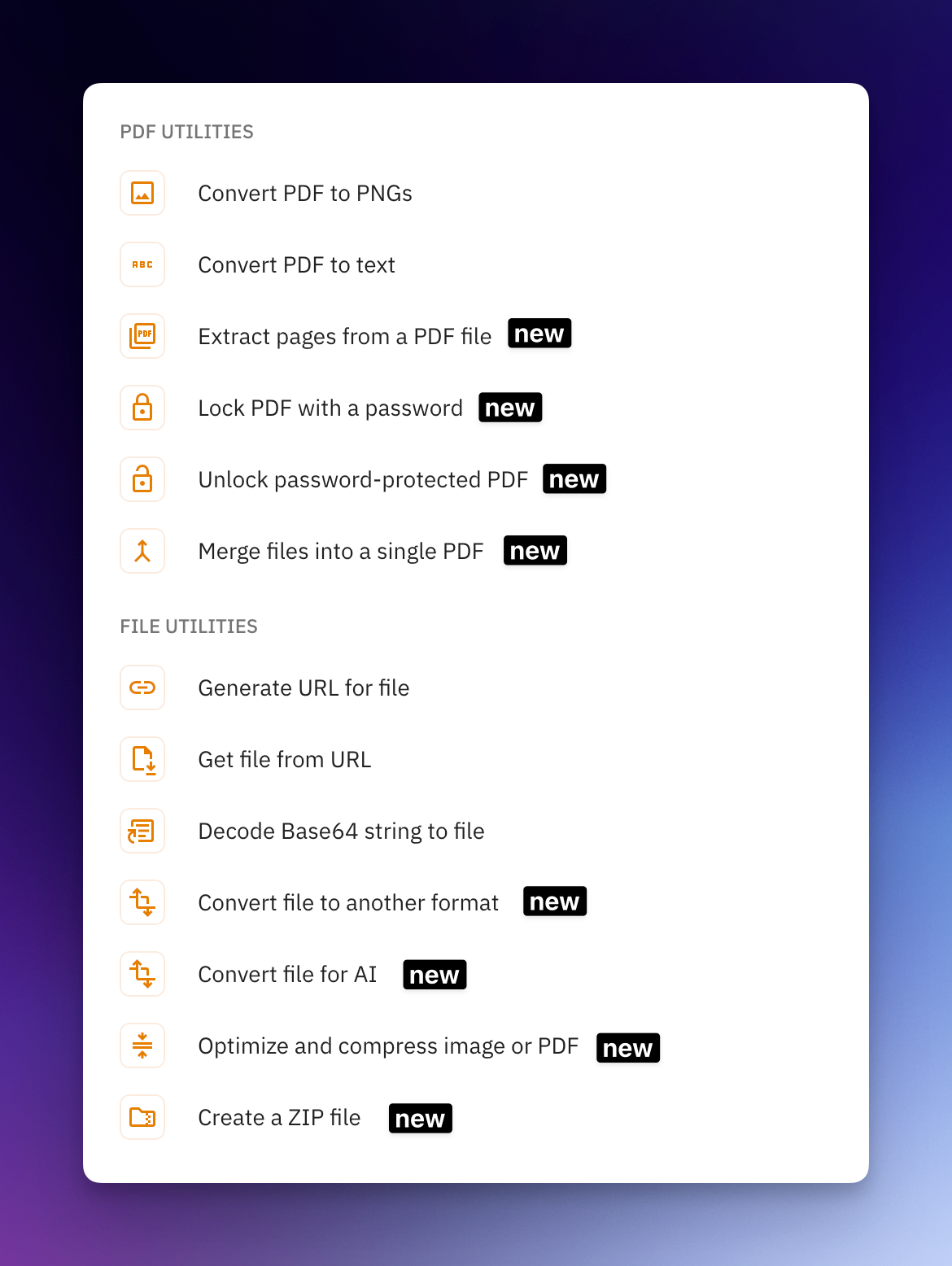 Many new file & PDF utilities in Relay.app this month