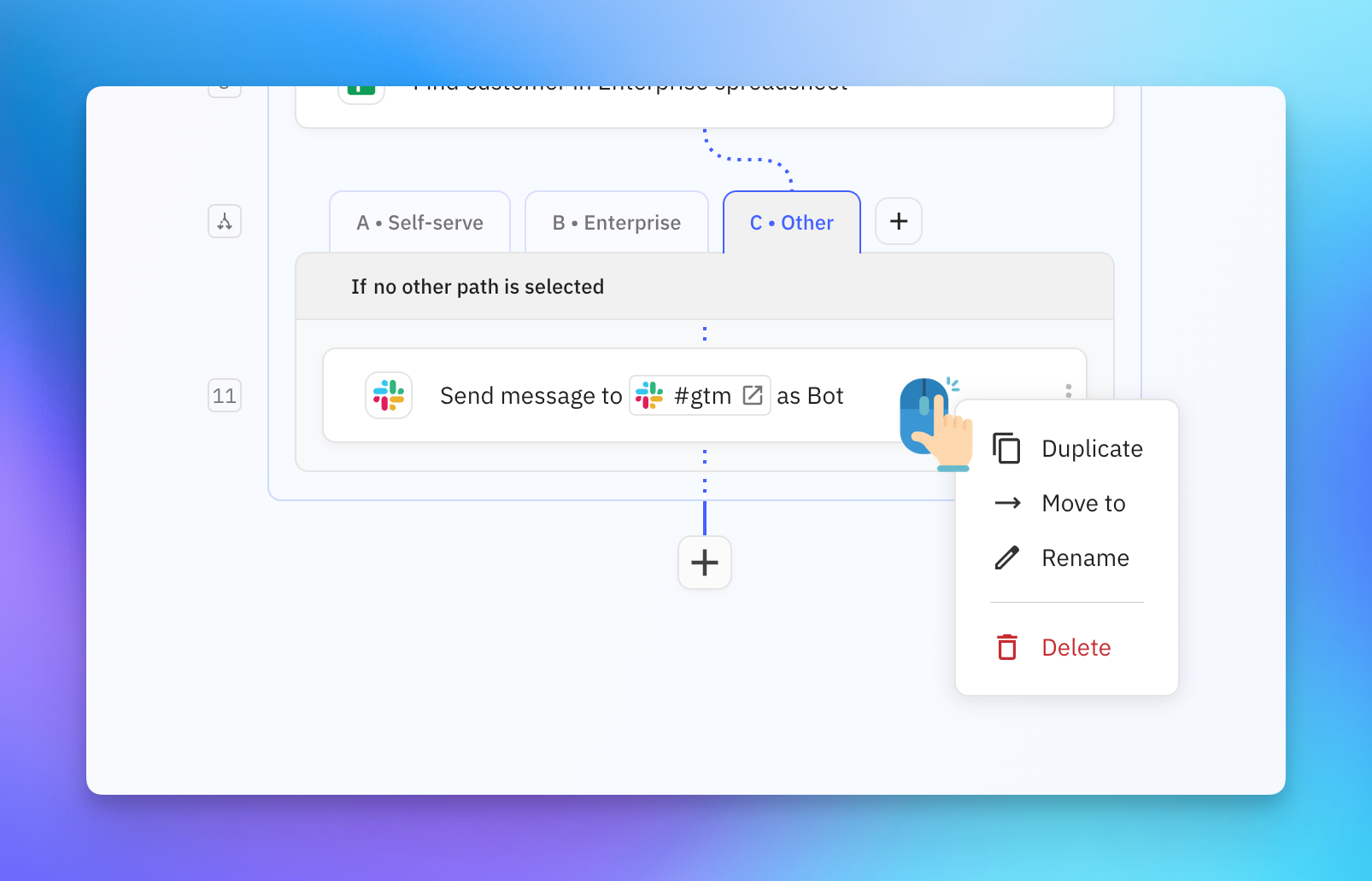 Rename steps by right-clicking on a in the Step List