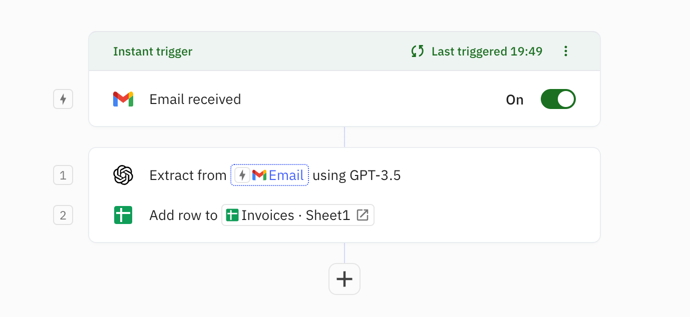 Finally, turn on the workflow