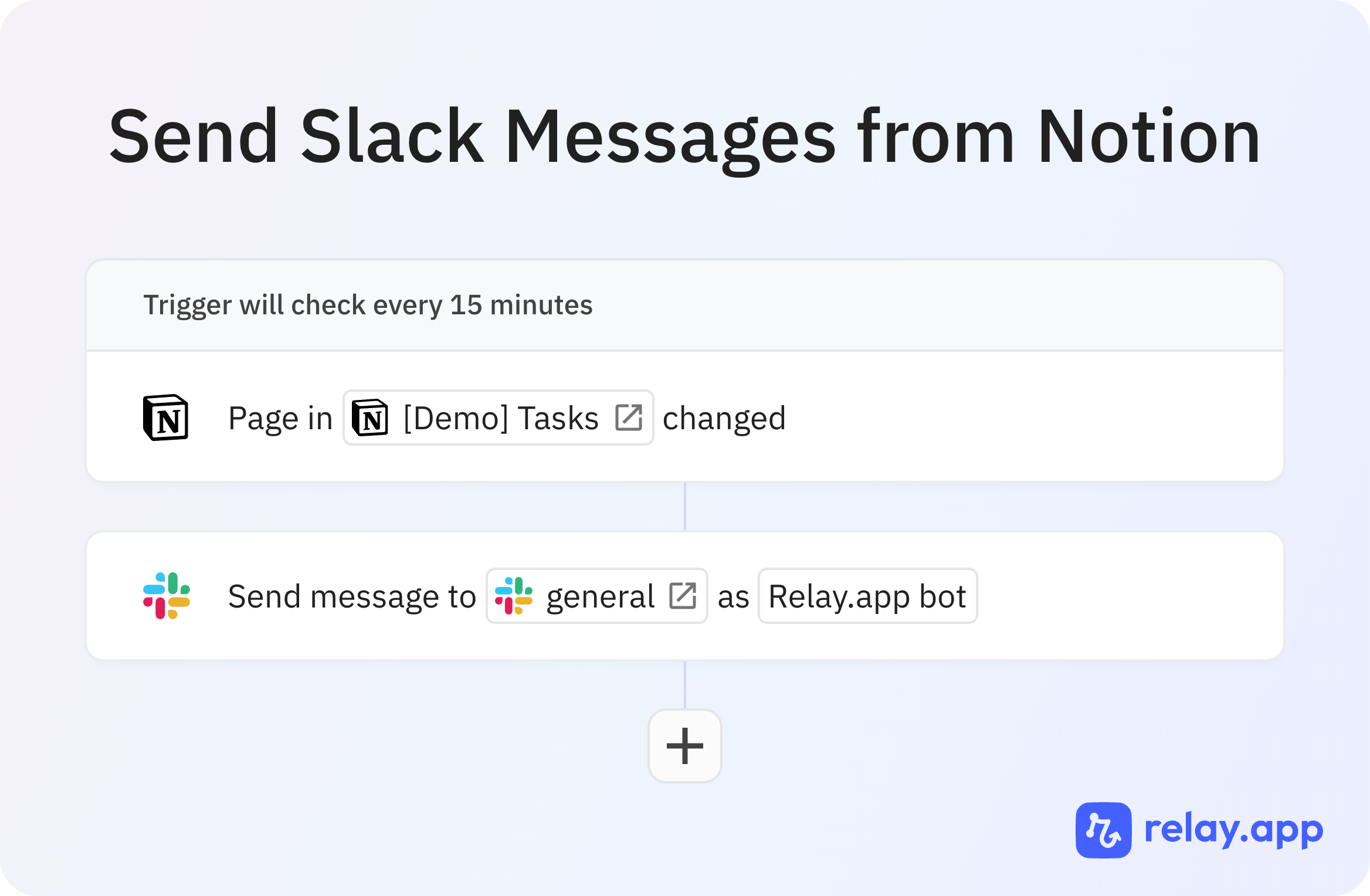 Workflow to send Slack messages based on database updates in Notion