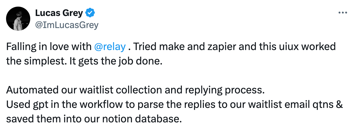 Users love how easy Relay.app is to use.