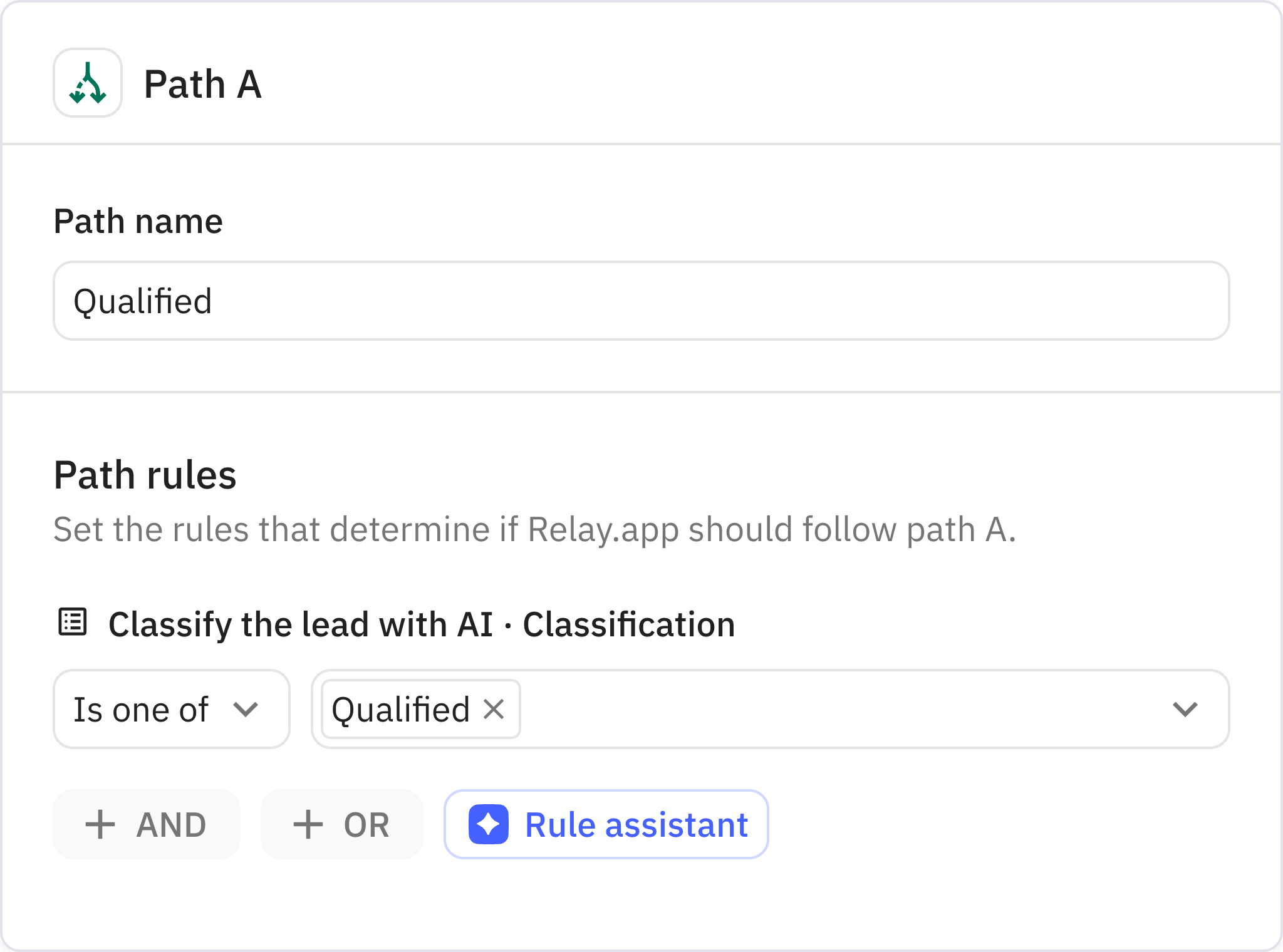 Relay.app screenshot of: Qualified