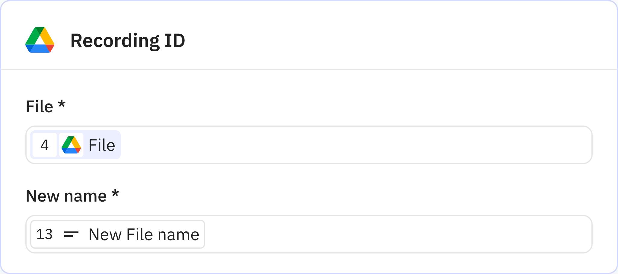 Relay.app screenshot of: Rename file