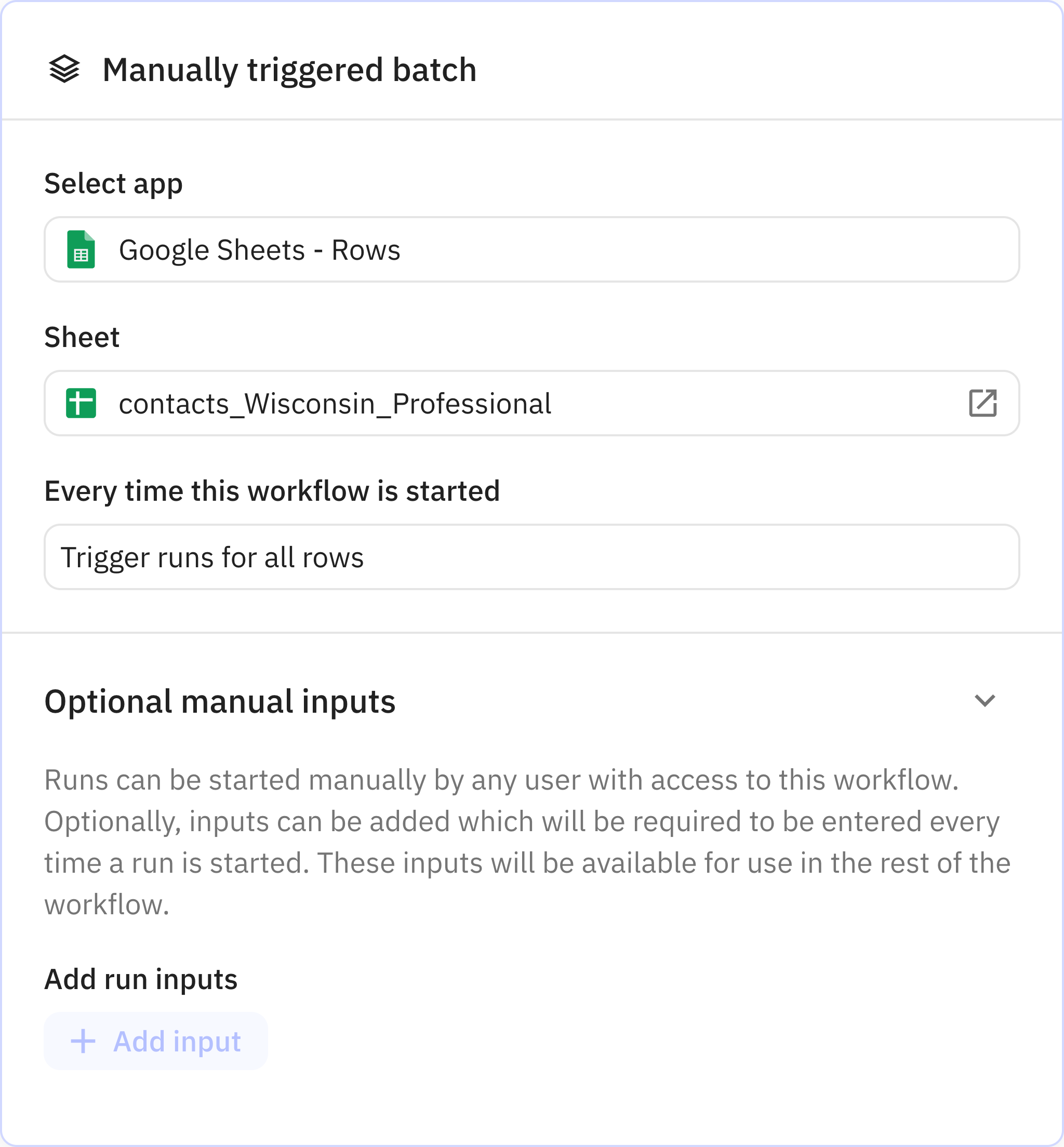 Relay.app screenshot of: Trigger