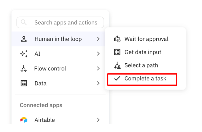 Human in the loop feature in Relay