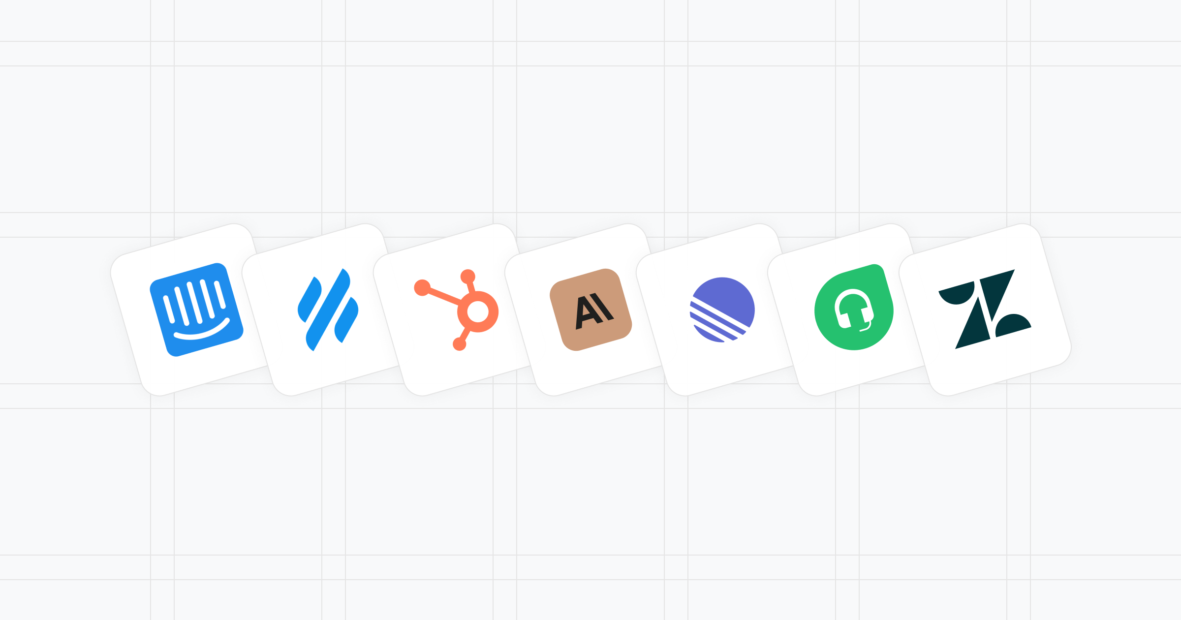 Logos of Intercom, Help Scout, HubSpot, Anthropic, Linear, Freshdesk, Zendesk