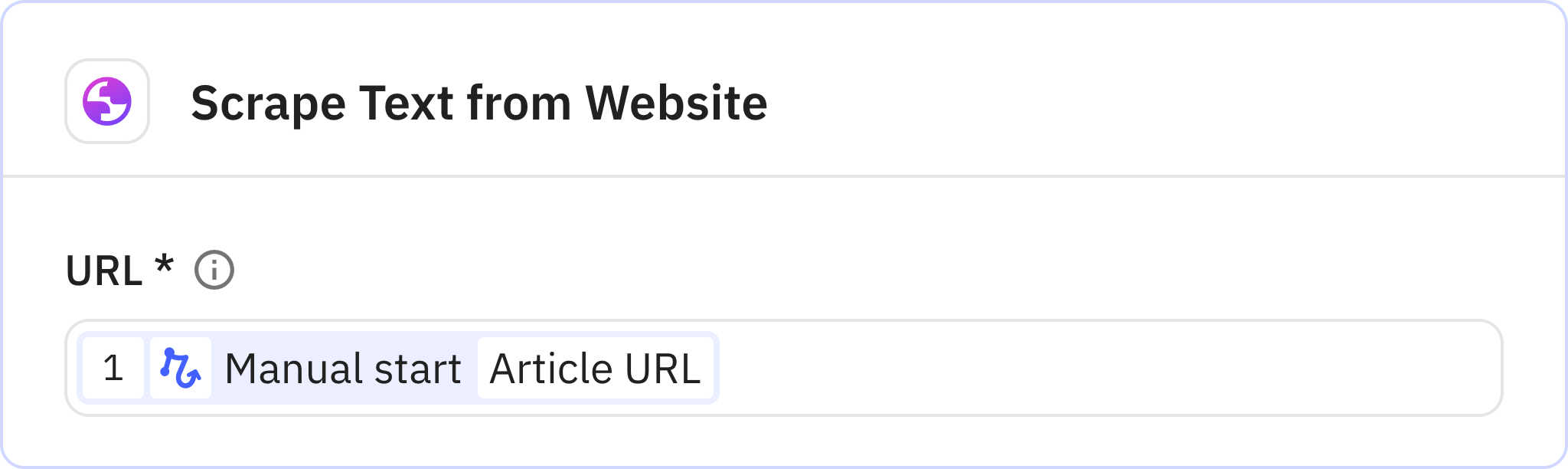 Relay.app screenshot of: Scrape Text from Website