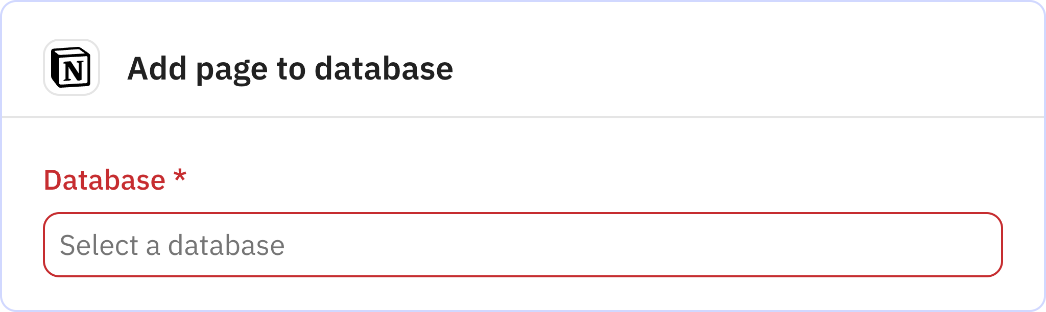Relay.app screenshot of: Add page to database