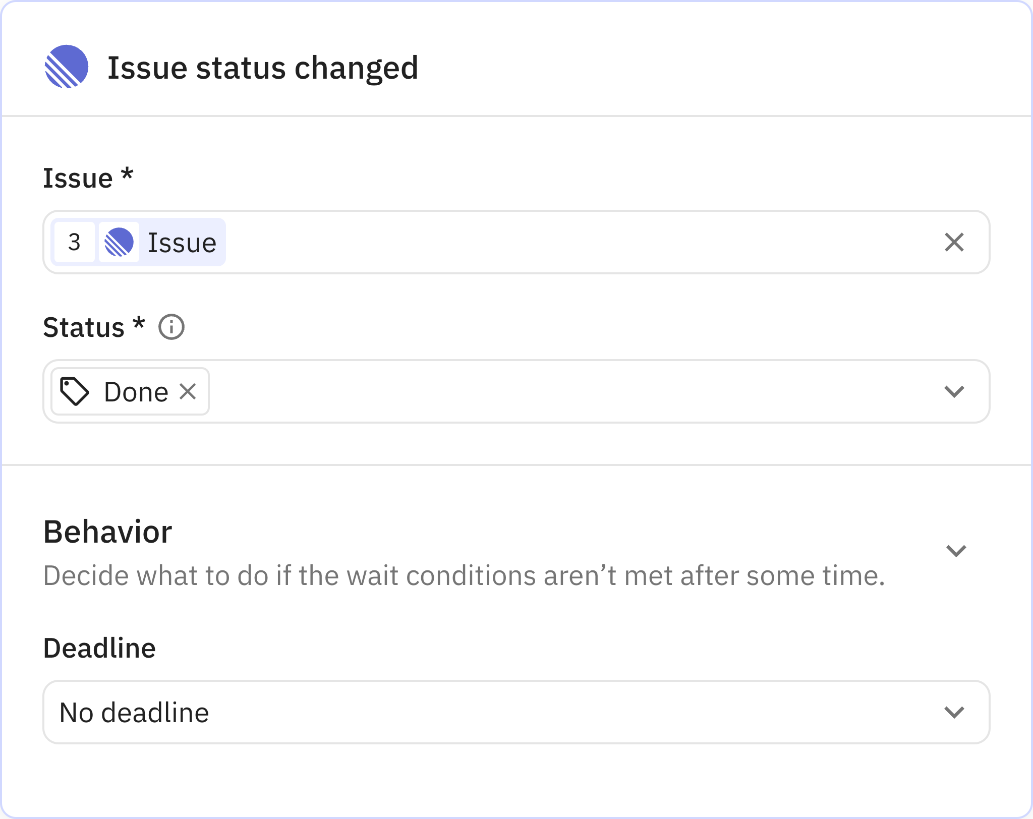 Relay.app screenshot of: Step 5: Issue status changed