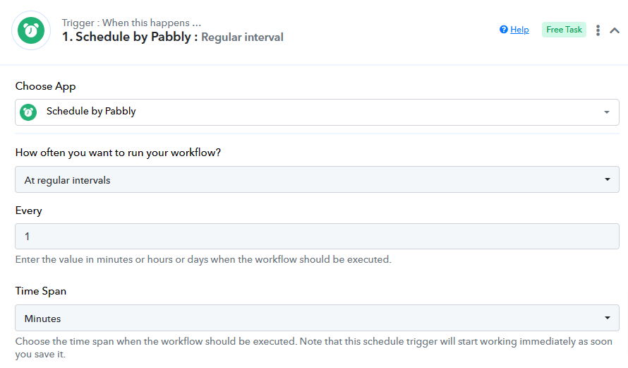 Pabbly connect workflow scheduler