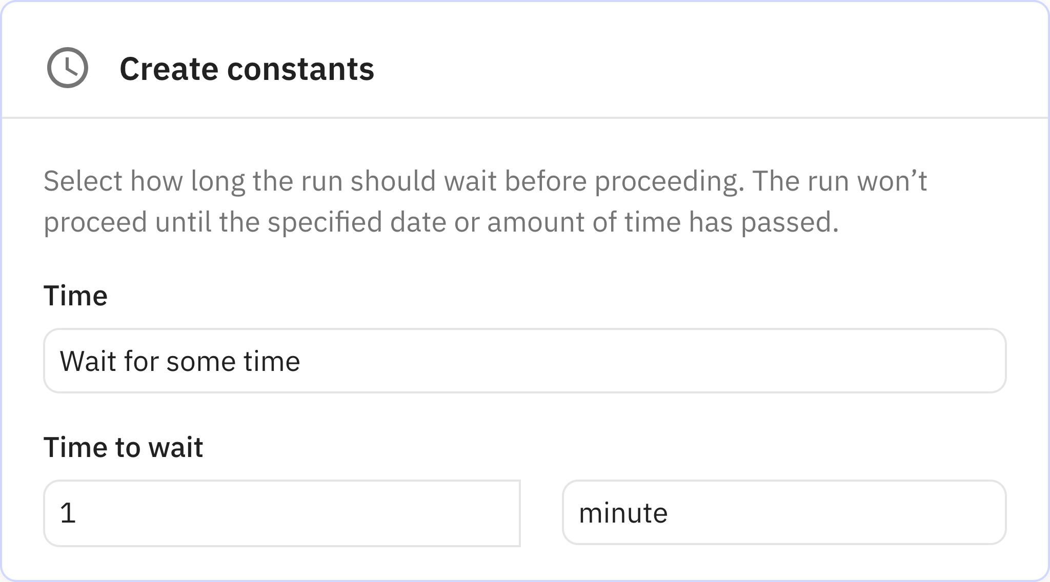 Relay.app screenshot of: Wait for a time