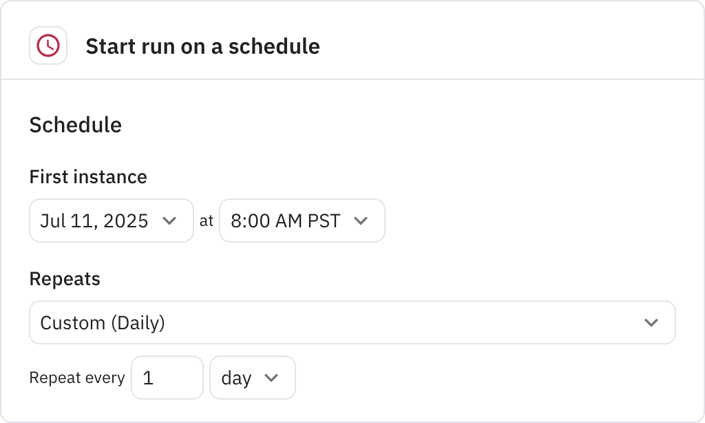 Relay.app screenshot of: Trigger