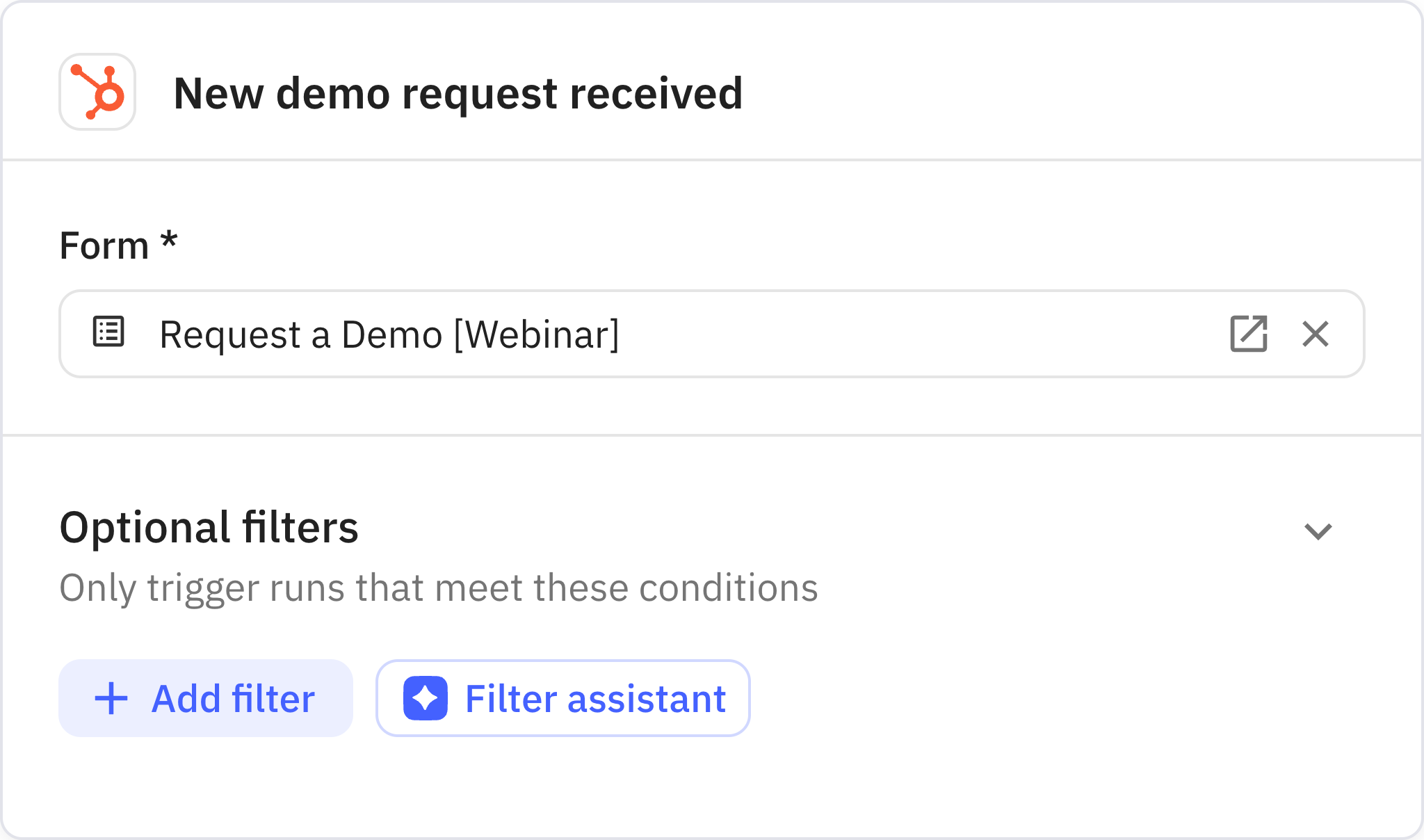 Relay.app screenshot of: New demo request received