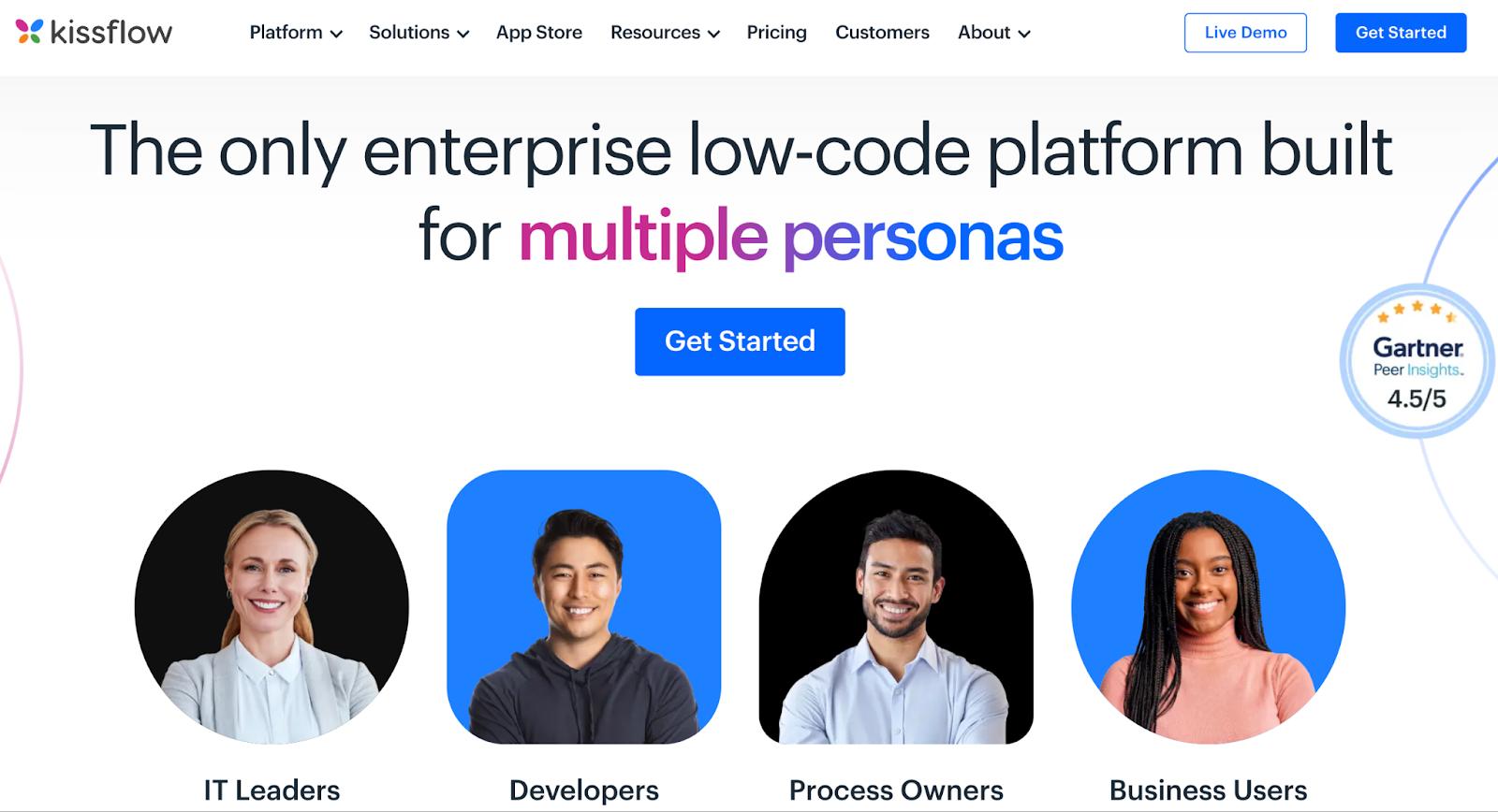 Kissflow landing page