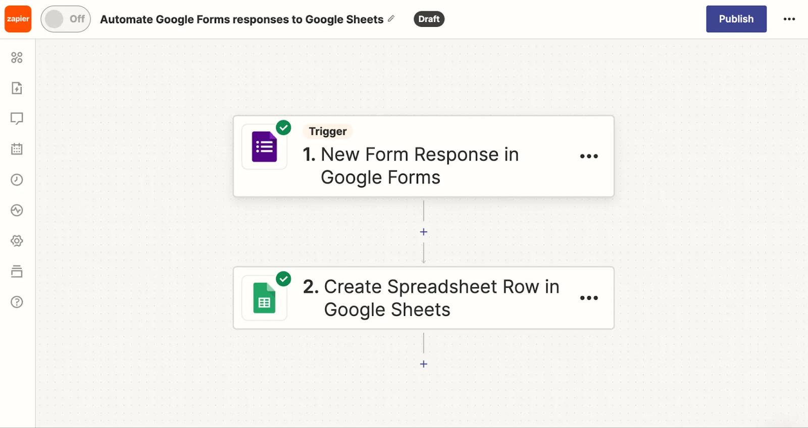 Zapier workflow builder