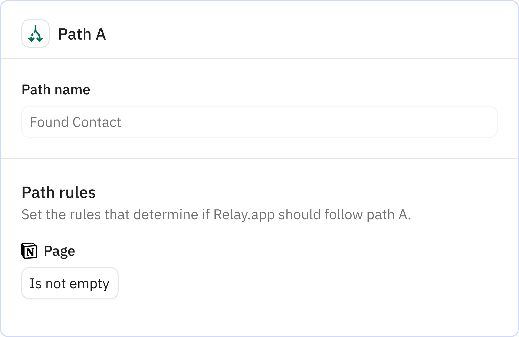 Relay.app screenshot of: Found Contact