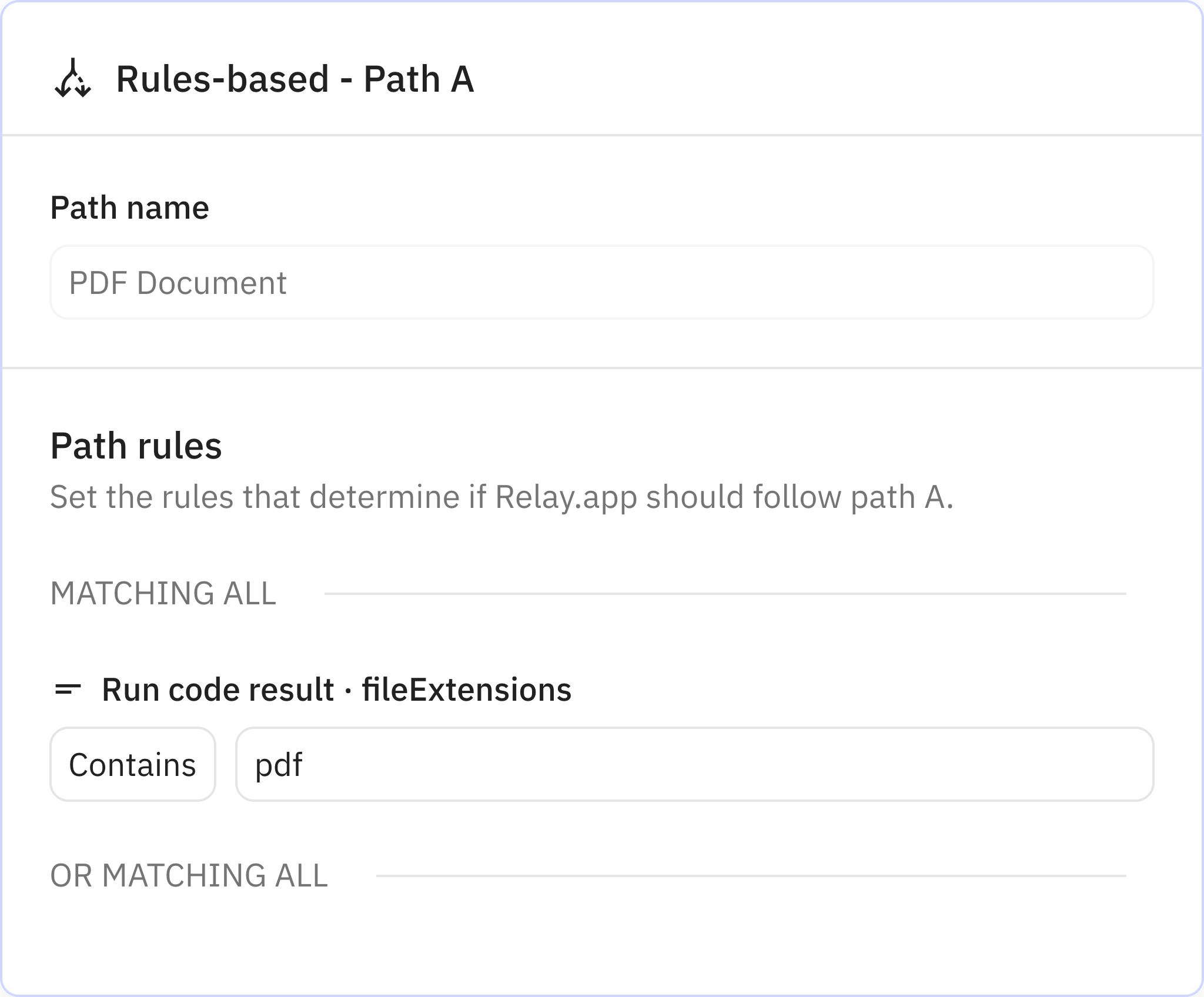 Relay.app screenshot of: PDF Document