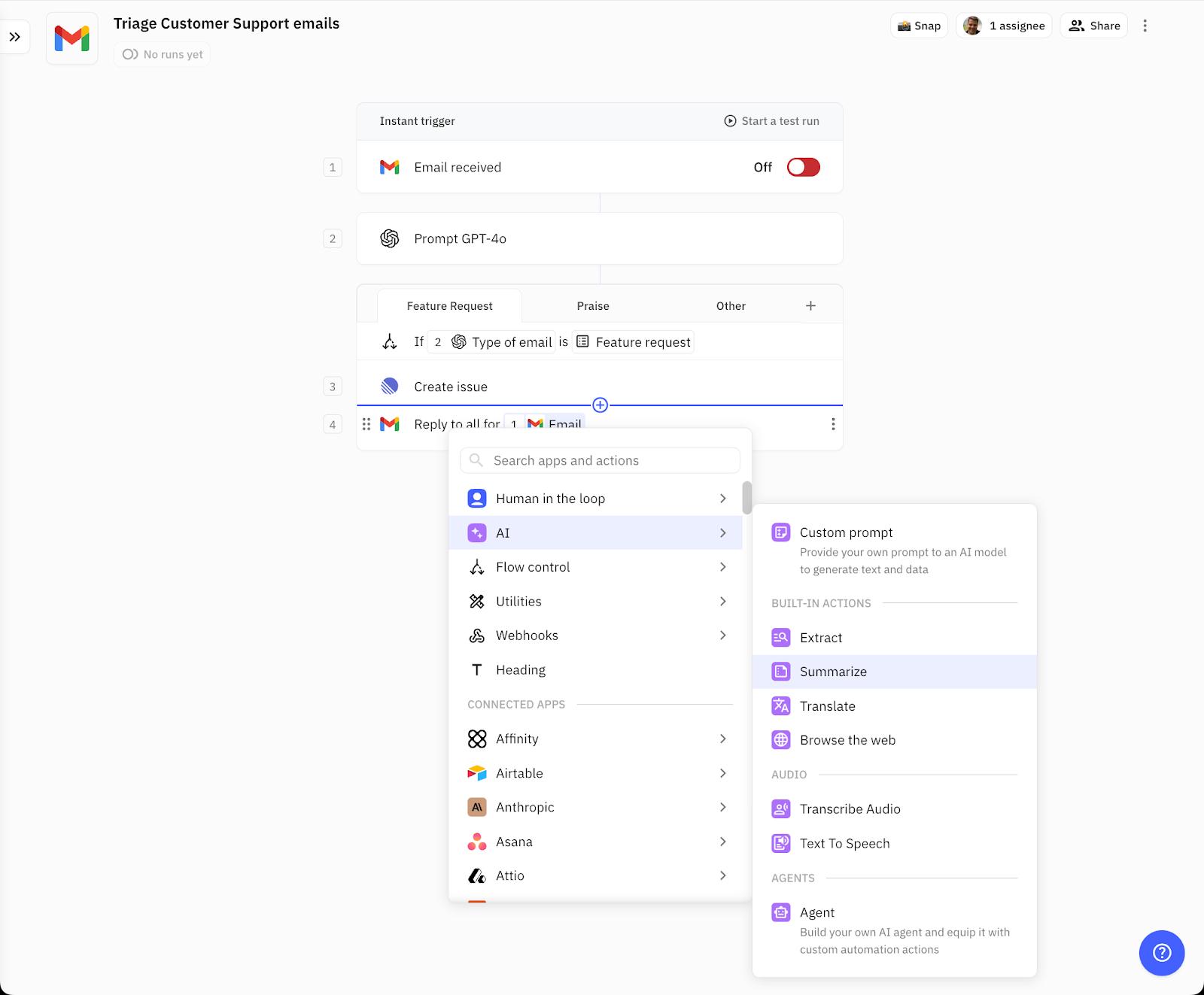 Relay.app workflow builder