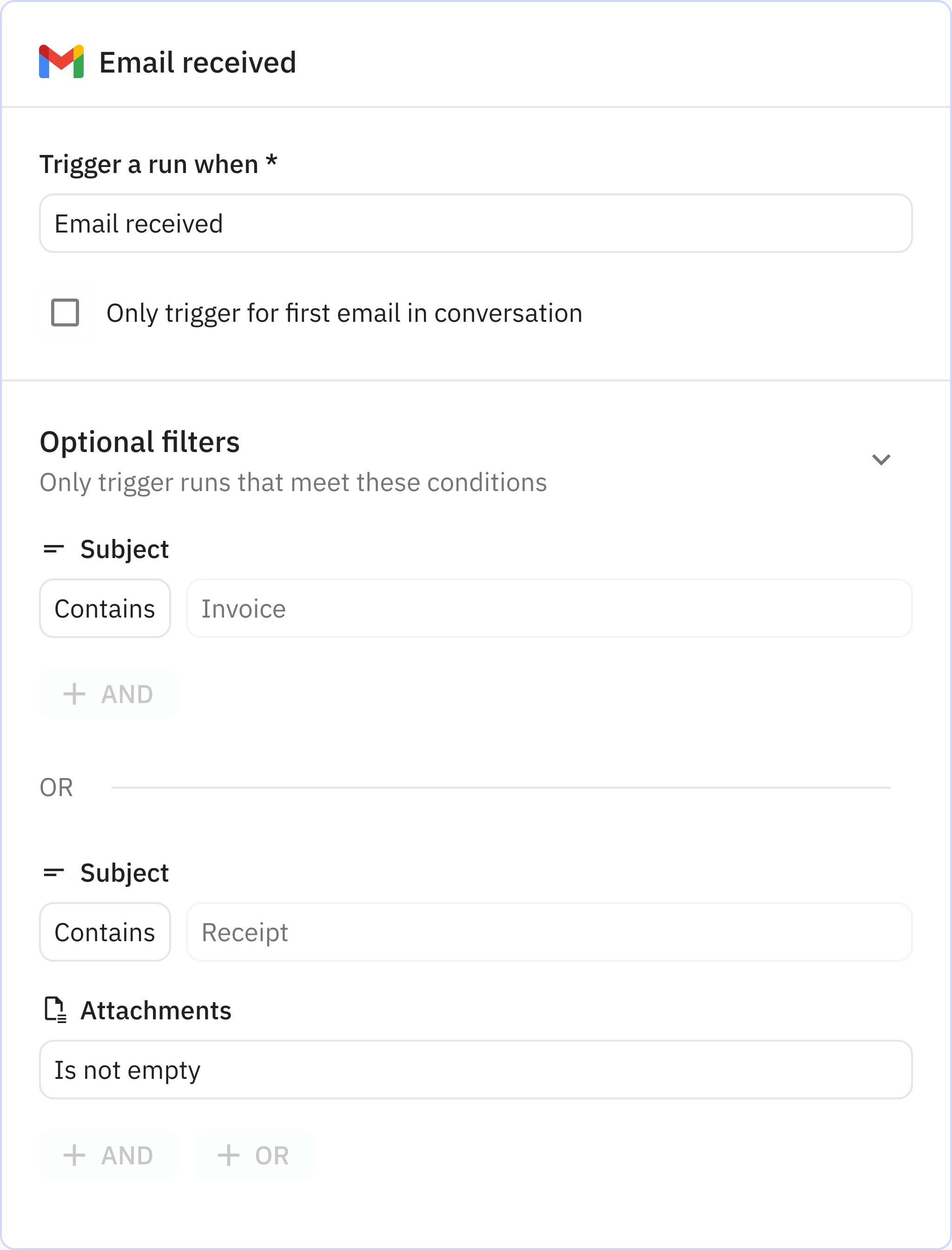 Relay.app screenshot of: Trigger