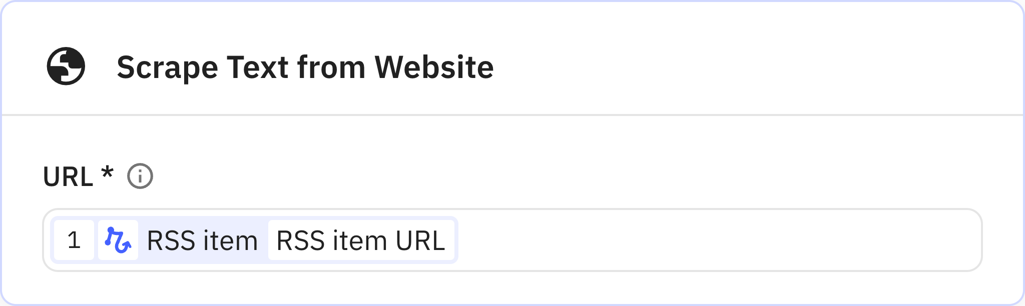 Relay.app screenshot of: Scrape Text from Website