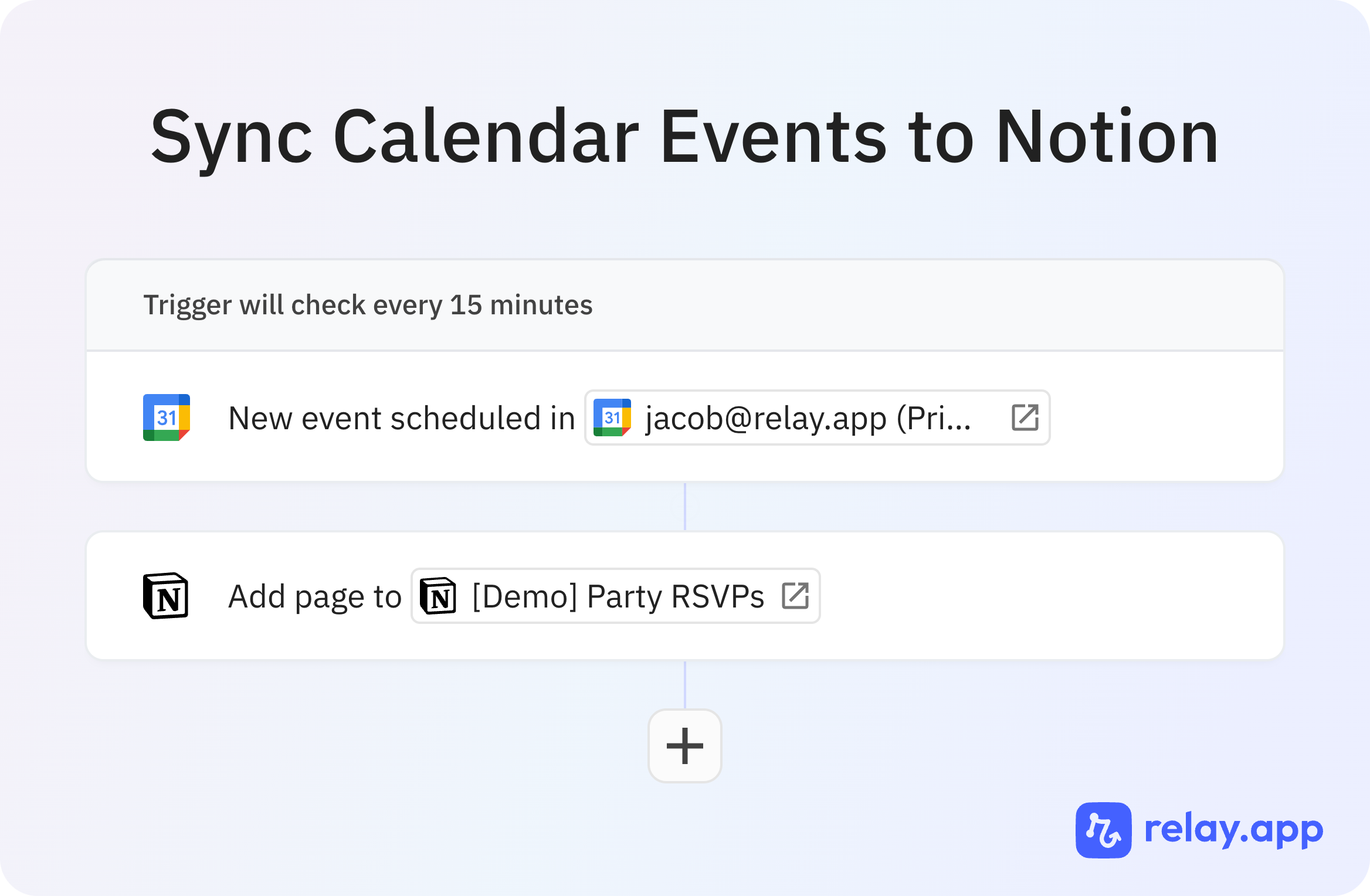 Workflow to sync Calendar events to Notions