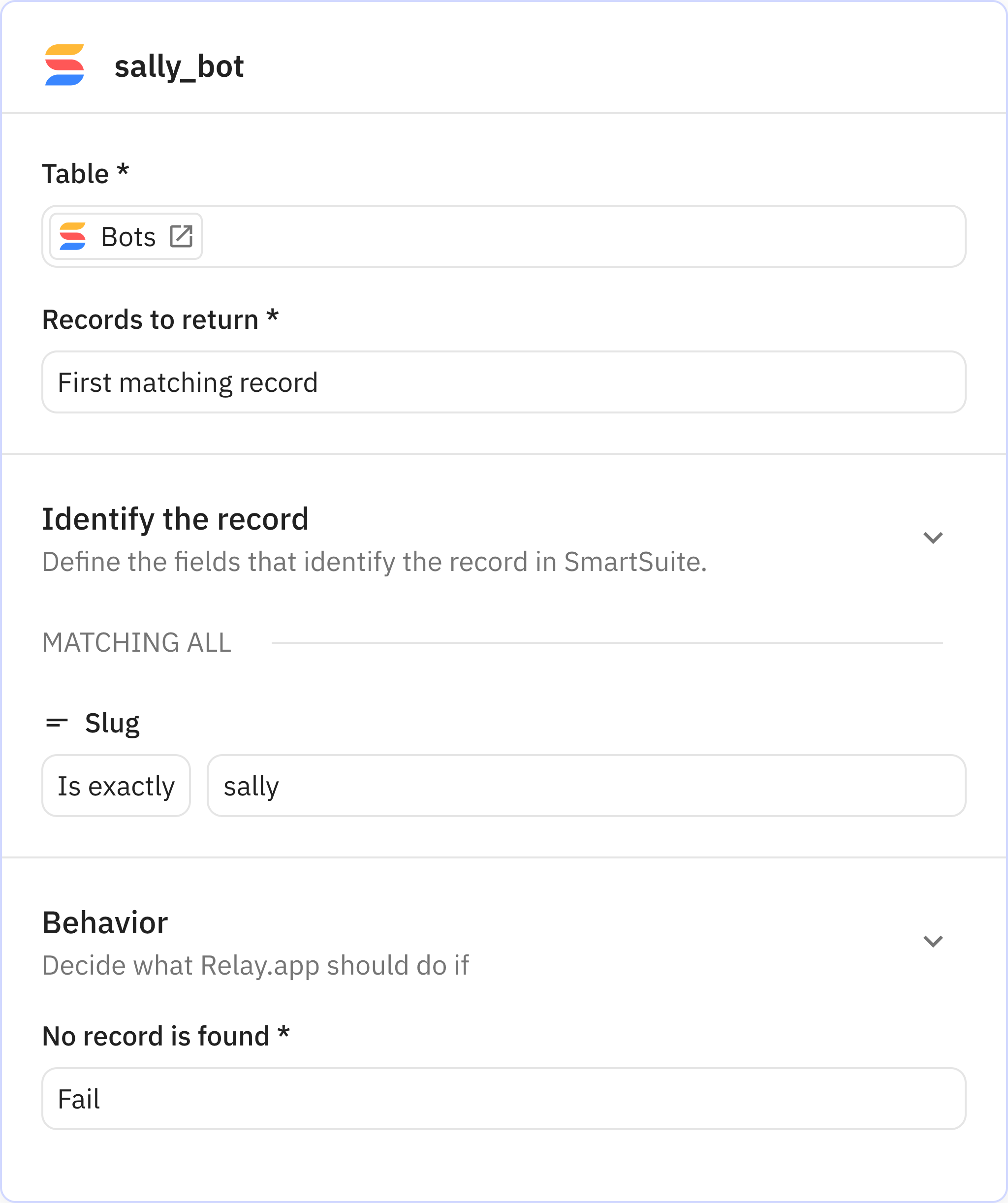 Relay.app screenshot of: sally_bot