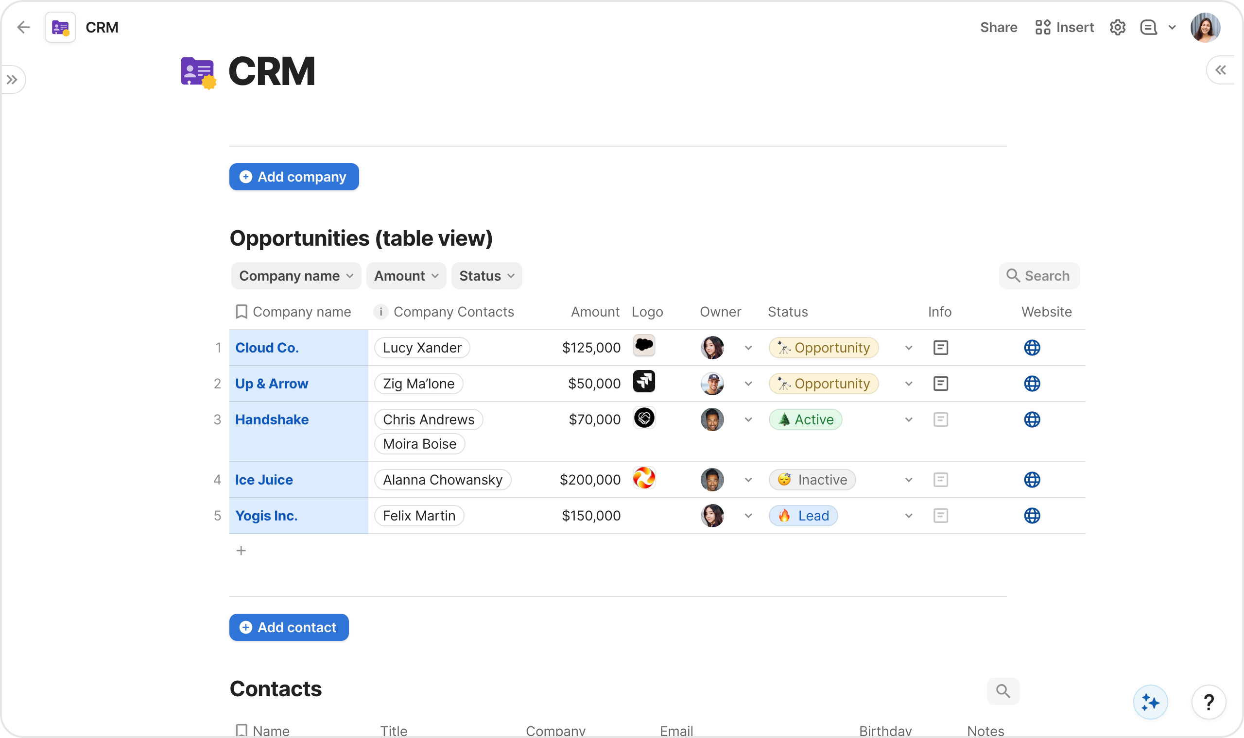 Coda CRM