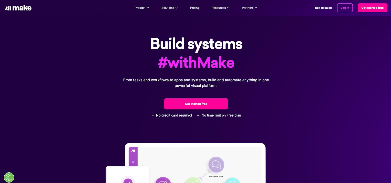 Make.com homepage
