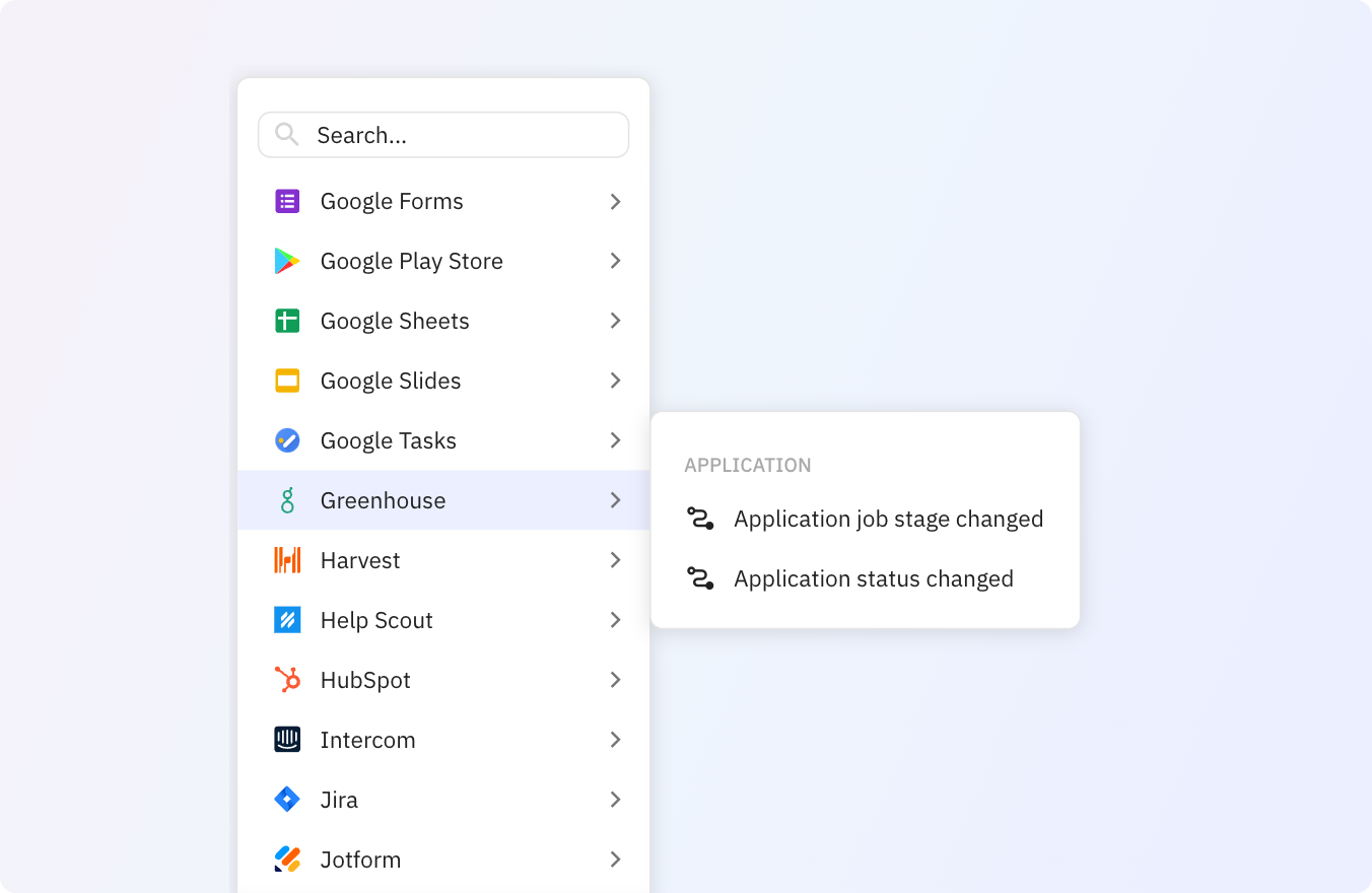 Use Relay.app's Greenhouse integrations to trigger actions across your apps