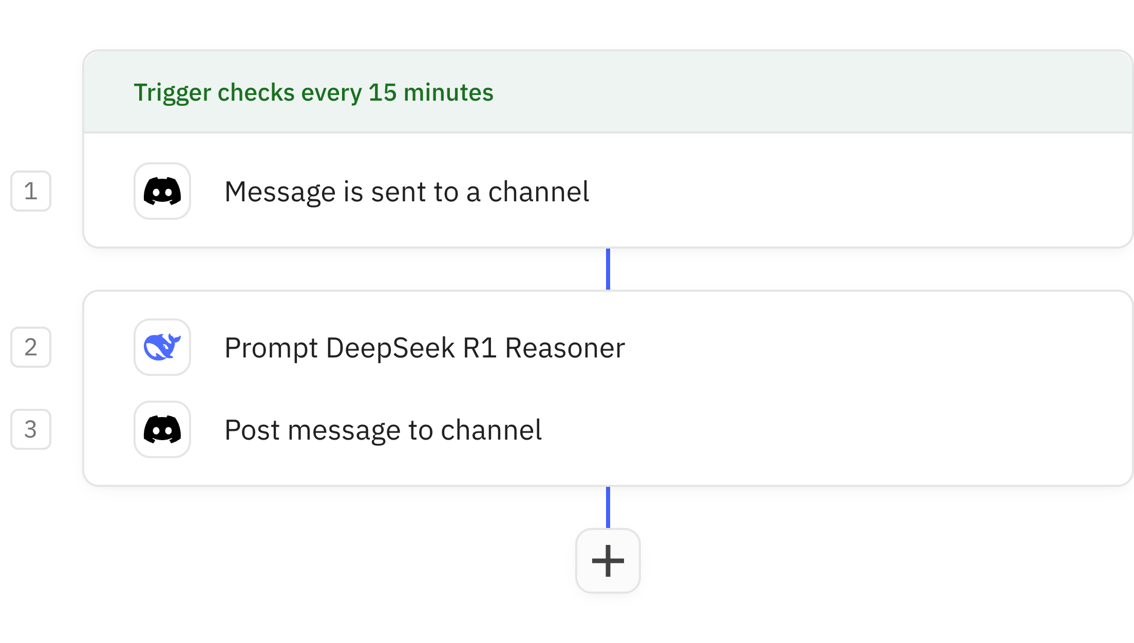 Relay.app workflow screenshot: Discord bot creator