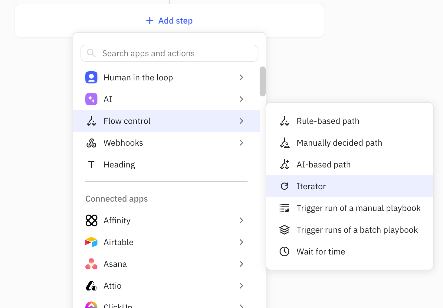 Iterators in Relay.app let you perform one or more actions for each item inside a list.