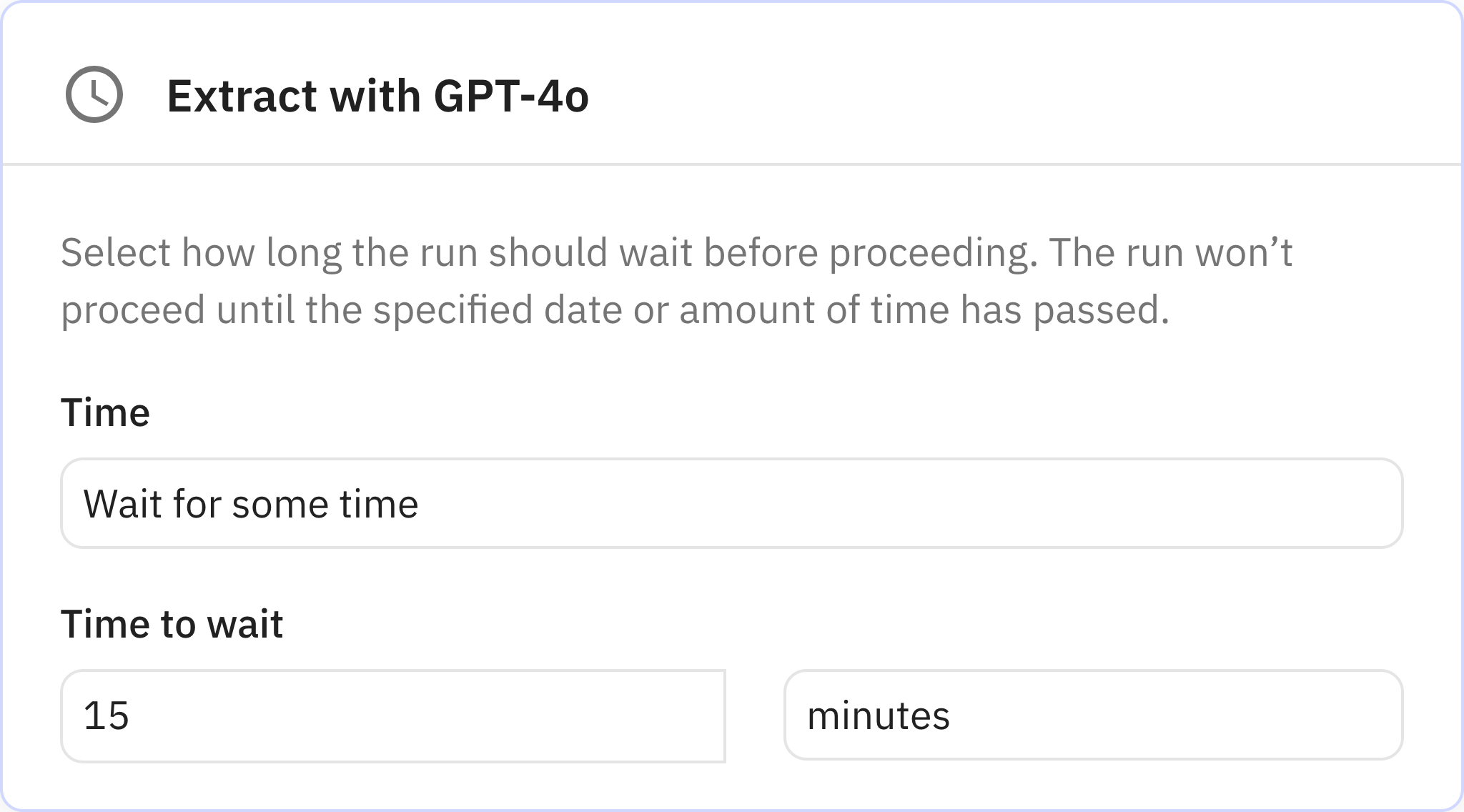 Relay.app screenshot of: Wait for a time