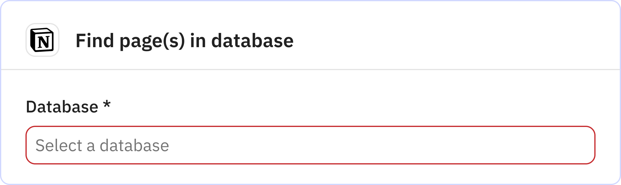 Relay.app screenshot of: Find page(s) in database